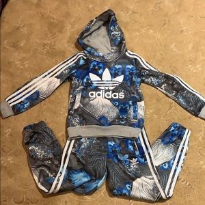Adidas floral track suit